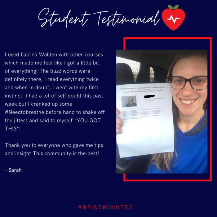 Sarah Student Testimonial
